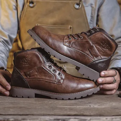 Premium Leather High-top British Martin Boots